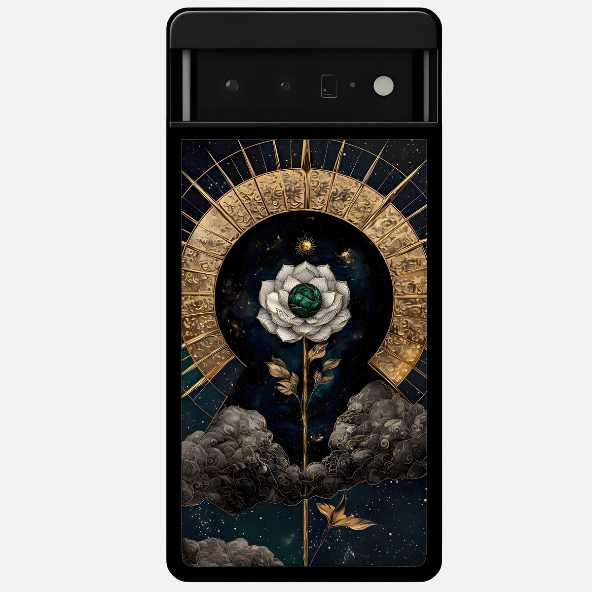 Celestial Lotus Morang Glass Case For Google Pixel 6 Pro back cover – full design glossy printed glass finish