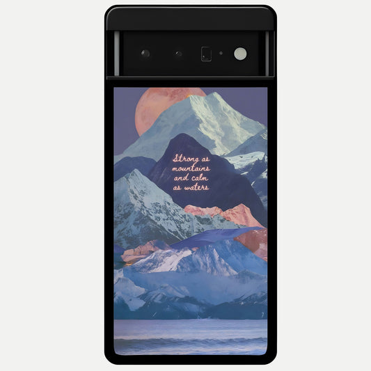  Celestial Mountain Calm Glass Case For Google Pixel 6 Pro back cover – full design glossy printed glass finish