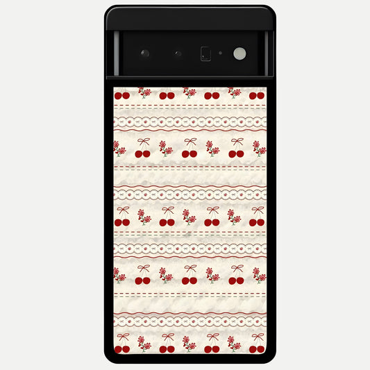  Cherry Bloom Charm Glass Case For Google Pixel 6 Pro back cover – full design glossy printed glass finish