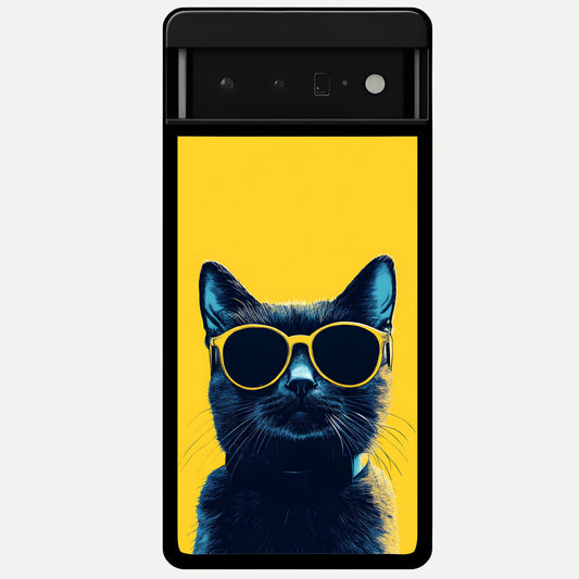  Cool Cat Vibes Glass Case For Google Pixel 6 Pro back cover – full design glossy printed glass finish