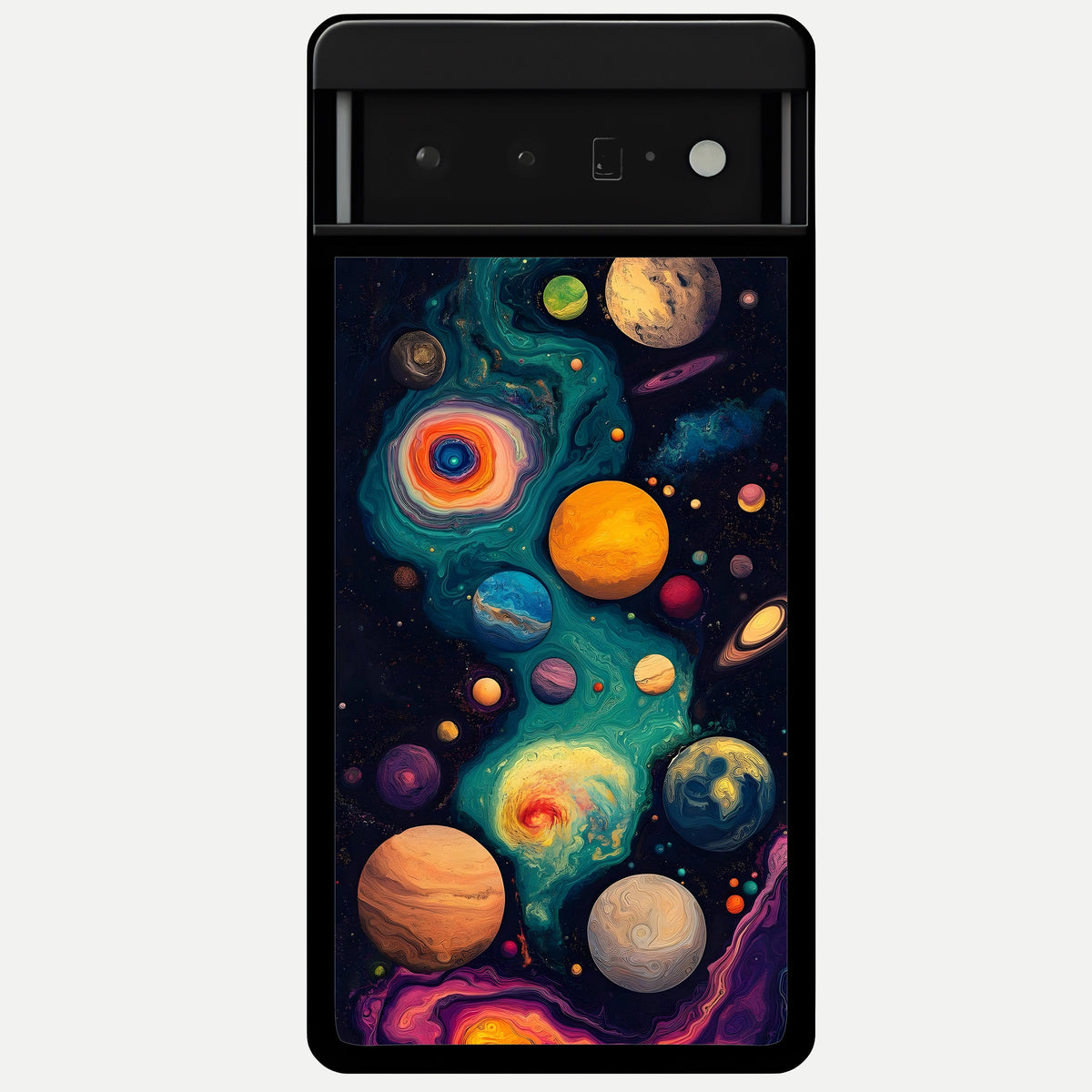  Cosmic Planet Journey Glass Case For Google Pixel 6 Pro back cover – full design glossy printed glass finish
