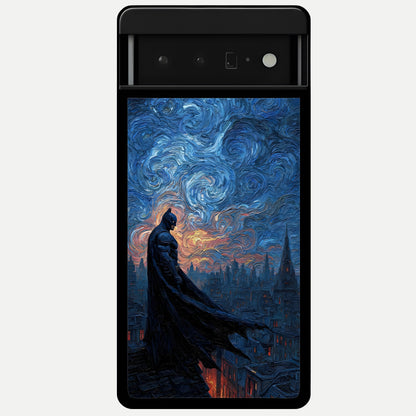  Dark Knight Dusk Glass Case For Google Pixel 6 Pro back cover – full design glossy printed glass finish