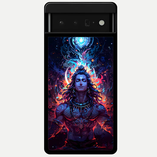  Divine Fire Shiv Glass Case For Google Pixel 6 Pro back cover – full design glossy printed glass finish