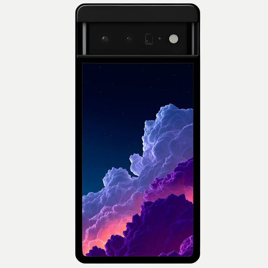  Dreamy Cloud Skies Glass Case For Google Pixel 6 Pro back cover – full design glossy printed glass finish