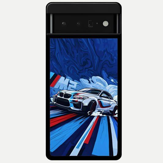 Drift Power Rush Glass Case For Google Pixel 6 Pro back cover – full design glossy printed glass finish