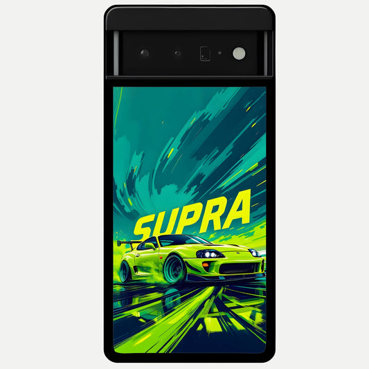  Electric Supra Thunder Glass Case For Google Pixel 6 Pro back cover – full design glossy printed glass finish