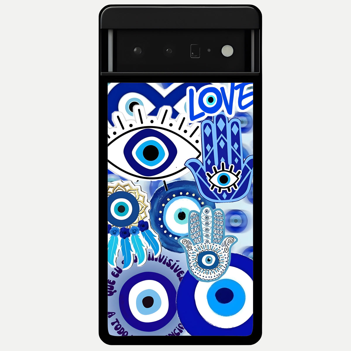  Evil Eyes Dream Glass Case For Google Pixel 6 Pro back cover – full design glossy printed glass finish