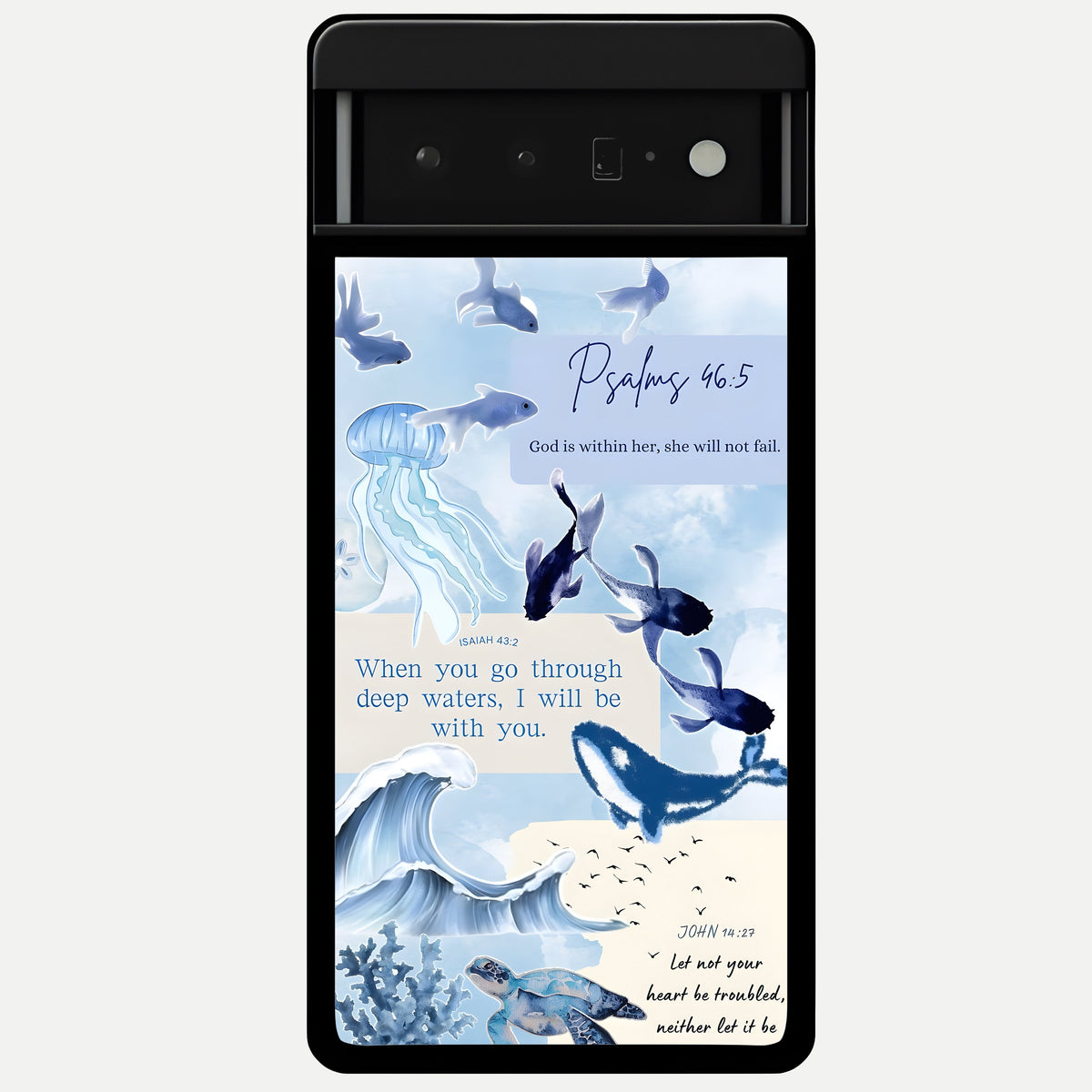  Faithful Ocean Promise Glass Case For Google Pixel 6 Pro back cover – full design glossy printed glass finish