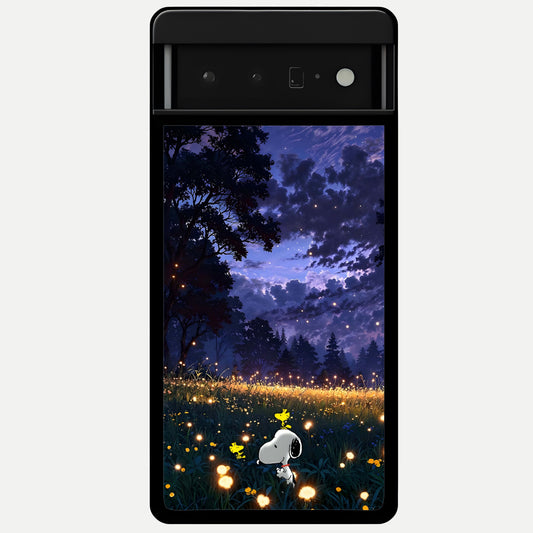  Firefly Meadow Magic Glass Case For Google Pixel 6 Pro back cover – full design glossy printed glass finish