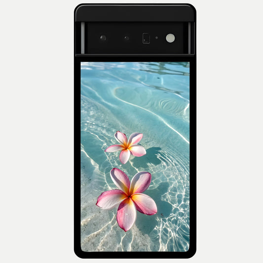  Floating Bloom Bliss Glass Case For Google Pixel 6 Pro back cover – full design glossy printed glass finish