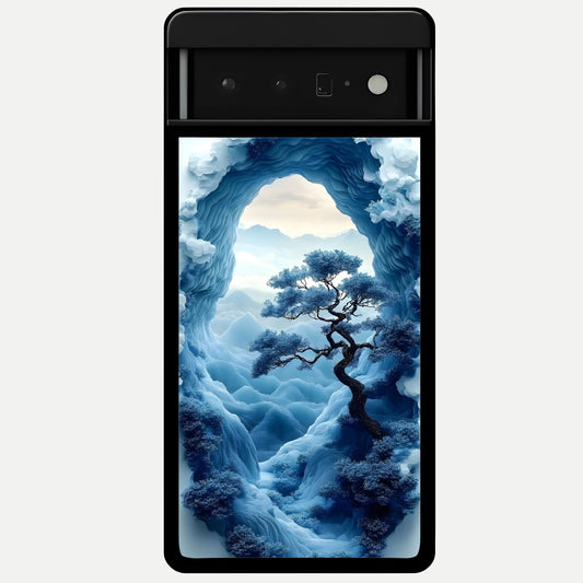  Frozen Serenity Gate Glass Case For Google Pixel 6 Pro back cover – full design glossy printed glass finish