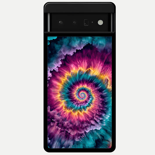  Galactic Spiral Burst Glass Case For Google Pixel 6 Pro back cover – full design glossy printed glass finish