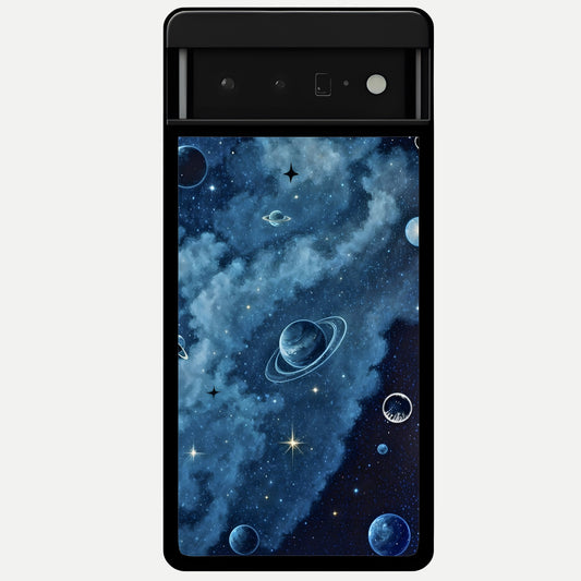  Galaxy Dream Space Glass Case For Google Pixel 6 Pro back cover – full design glossy printed glass finish