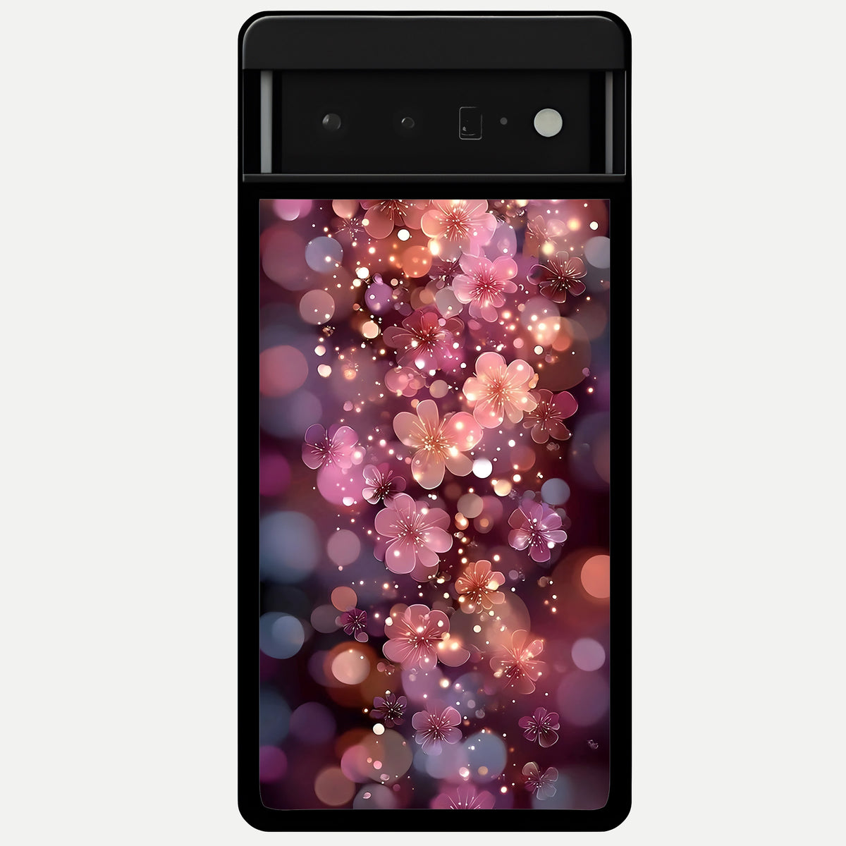  Glowing Petal Bliss Glass Case For Google Pixel 6 Pro back cover – full design glossy printed glass finish
