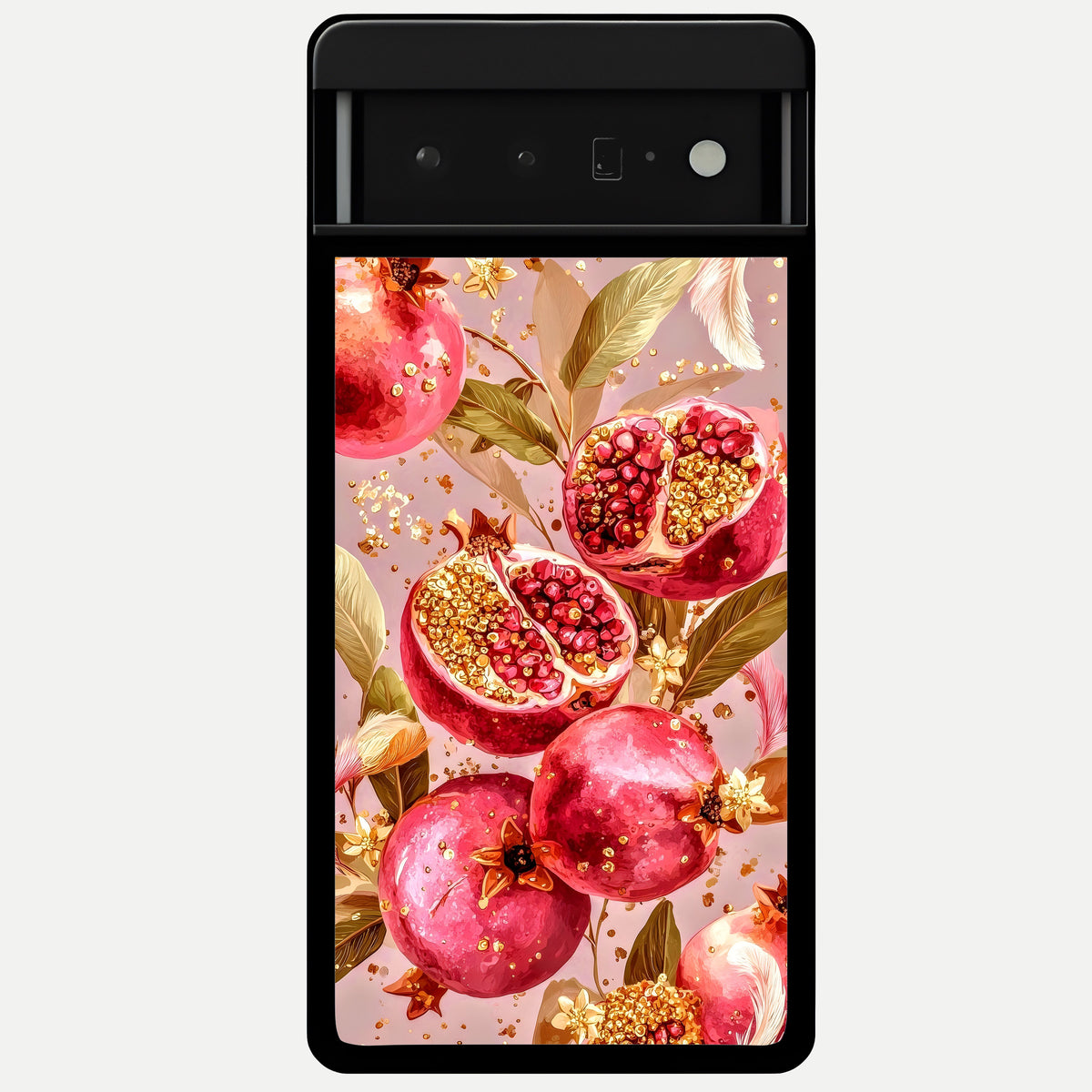  Golden Bloom Glow Glass Case For Google Pixel 6 Pro back cover – full design glossy printed glass finish