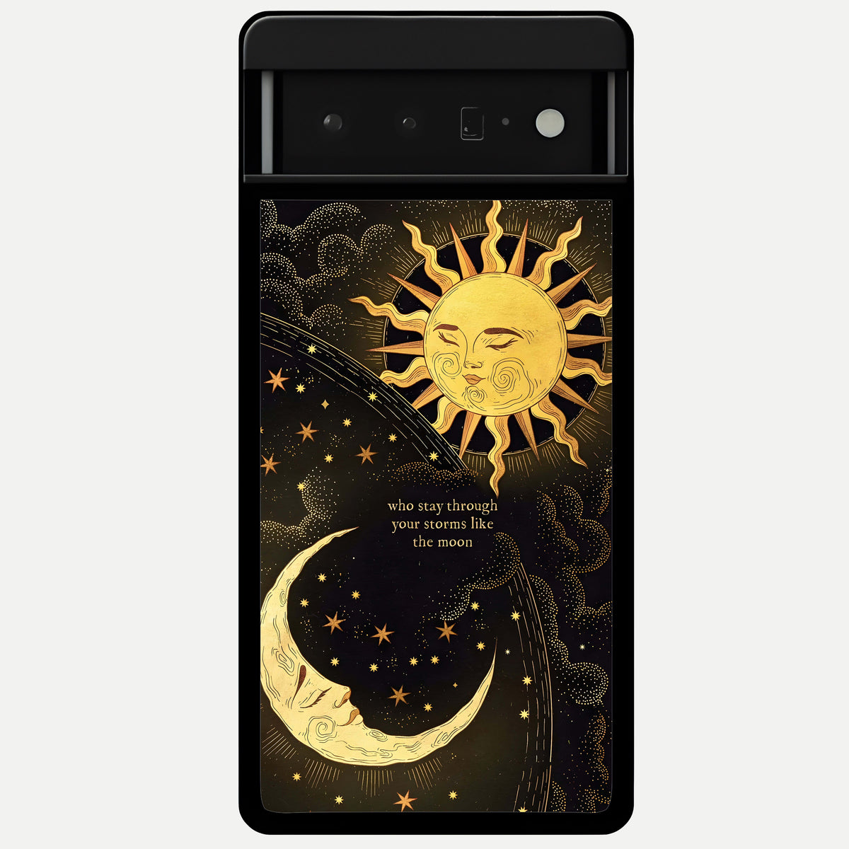  Golden Lunar Love Glass Case For Google Pixel 6 Pro back cover – full design glossy printed glass finish