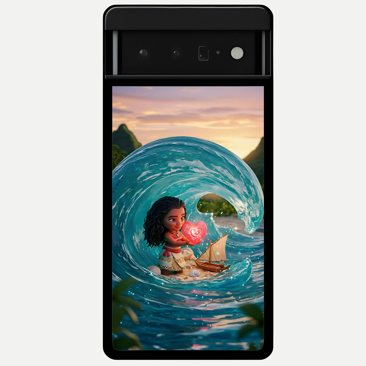  Heart of Ocean Glass Case For Google Pixel 6 Pro back cover – full design glossy printed glass finish