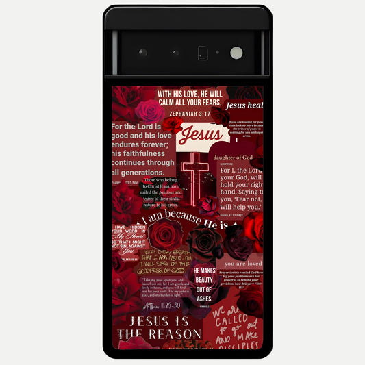  Jesus Love Heals Glass Case For Google Pixel 6 Pro back cover – full design glossy printed glass finish