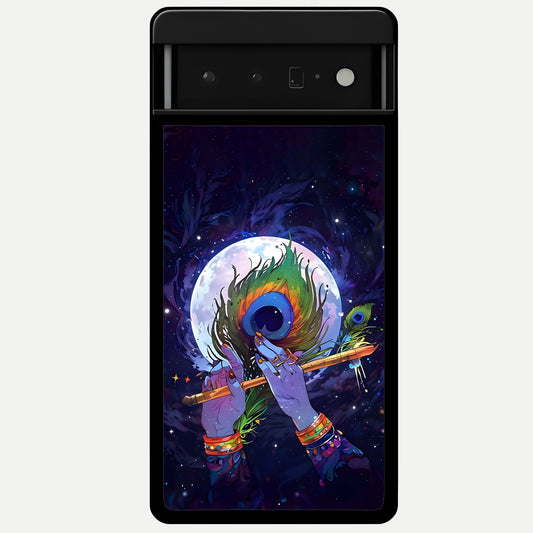  Krishna Hands Art Glass Case For Google Pixel 6 Pro back cover – full design glossy printed glass finish