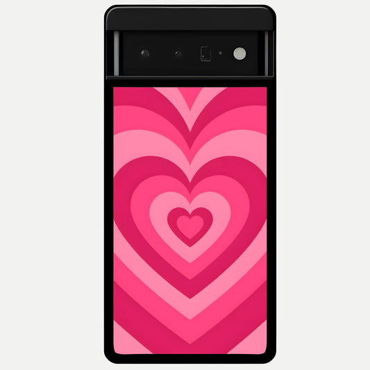  Layered Love Hearts Glass Case For Google Pixel 6 Pro back cover – full design glossy printed glass finish