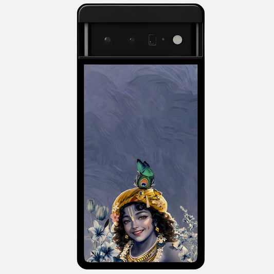  Lord Krishna Glass Case For Google Pixel 6 Pro back cover – full design glossy printed glass finish