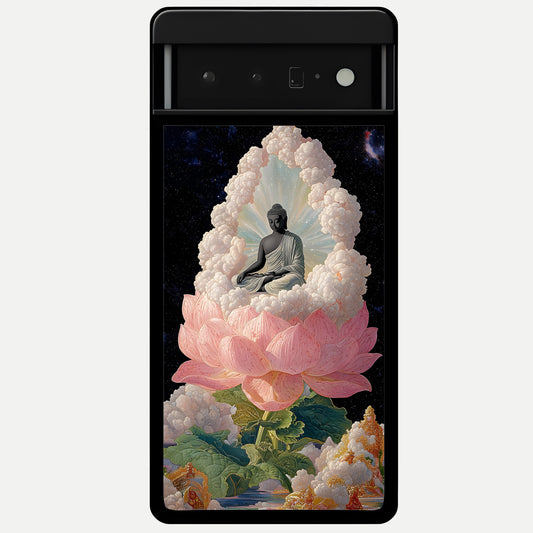  Lotus Divine Peace Glass Case For Google Pixel 6 Pro back cover – full design glossy printed glass finish