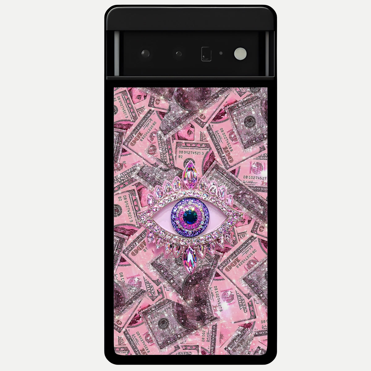  Money Eye Luxe Glass Case For Google Pixel 6 Pro back cover – full design glossy printed glass finish
