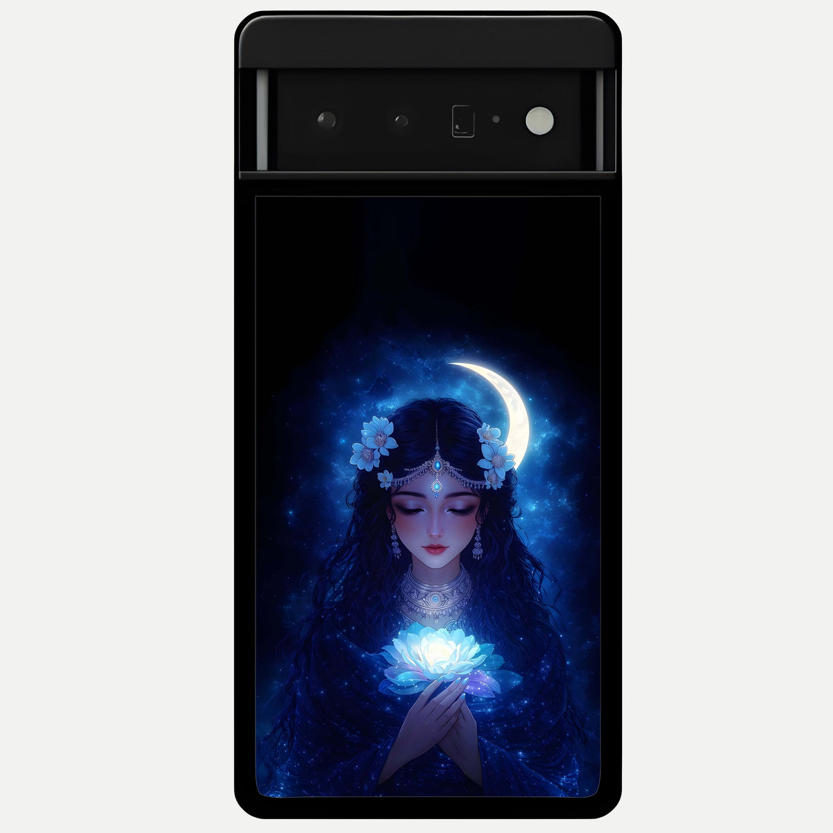  Mystic Moon Queen Glass Case For Google Pixel 6 Pro back cover – full design glossy printed glass finish