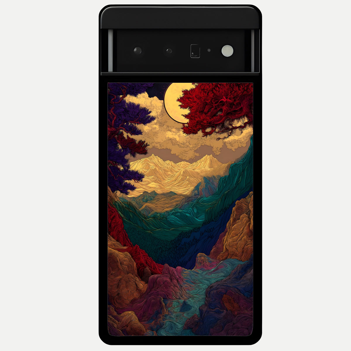  Mystic Valley Light Glass Case For Google Pixel 6 Pro back cover – full design glossy printed glass finish