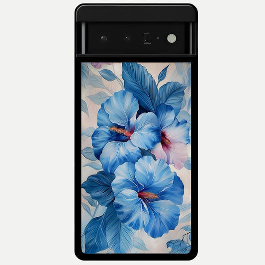  Ocean Hibiscus Grace Glass Case For Google Pixel 6 Pro back cover – full design glossy printed glass finish