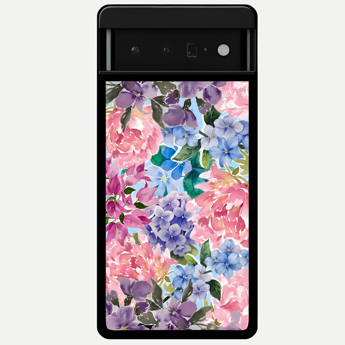  Pastel Floral Mix Glass Case For Google Pixel 6 Pro back cover – full design glossy printed glass finish