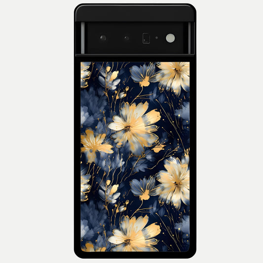  Royal Petal Dream Glass Case For Google Pixel 6 Pro back cover – full design glossy printed glass finish