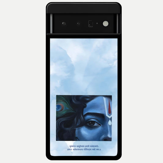  Spiritual Krishna Glass Case For Google Pixel 6 Pro back cover – full design glossy printed glass finish
