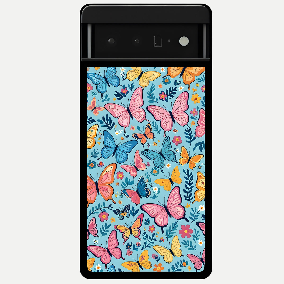  Spring Wing Garden Glass Case For Google Pixel 6 Pro back cover – full design glossy printed glass finish