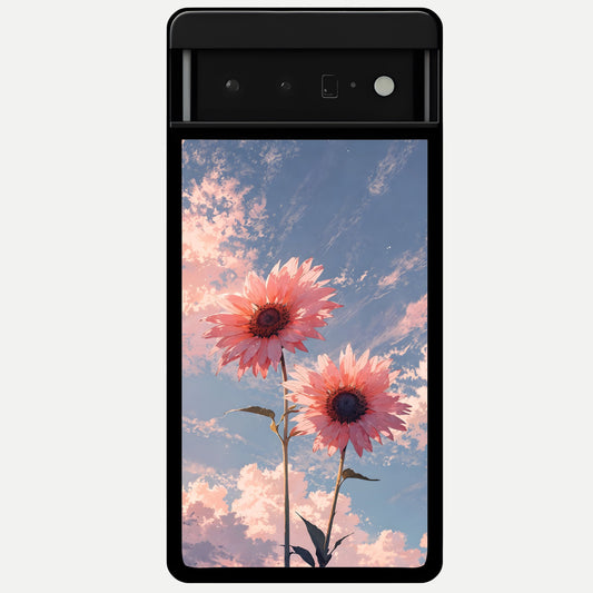  Sun Moon Balance Glass Case For Google Pixel 6 Pro back cover – full design glossy printed glass finish