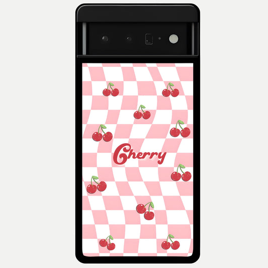  Sweet Cherry Vibes Glass Case For Google Pixel 6 Pro back cover – full design glossy printed glass finish