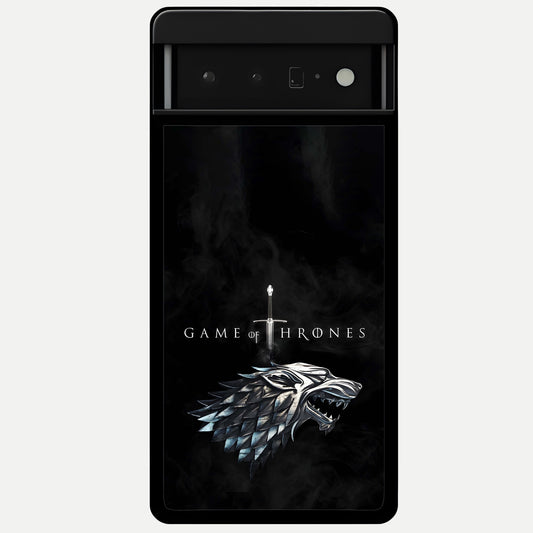  Throne Wolf Legacy Glass Case For Google Pixel 6 Pro back cover – full design glossy printed glass finish