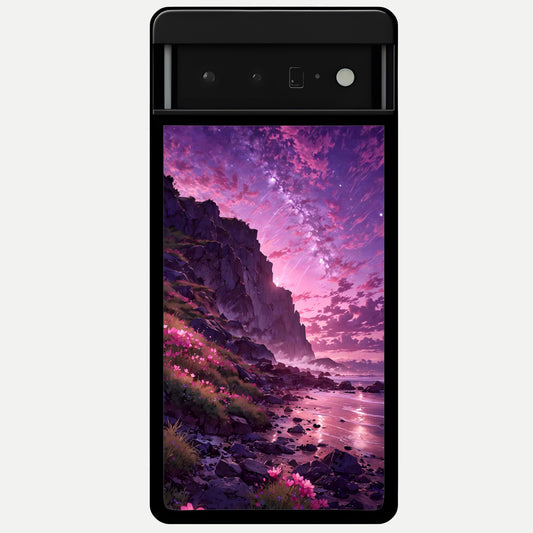  Twilight Blossom Coast Glass Case For Google Pixel 6 Pro back cover – full design glossy printed glass finish
