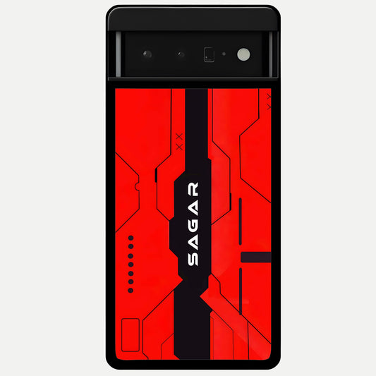  Voltage Rise CYBERPUNK Custom Name Glass Case For Google Pixel 6 Pro back cover – personalized glossy printed glass finish