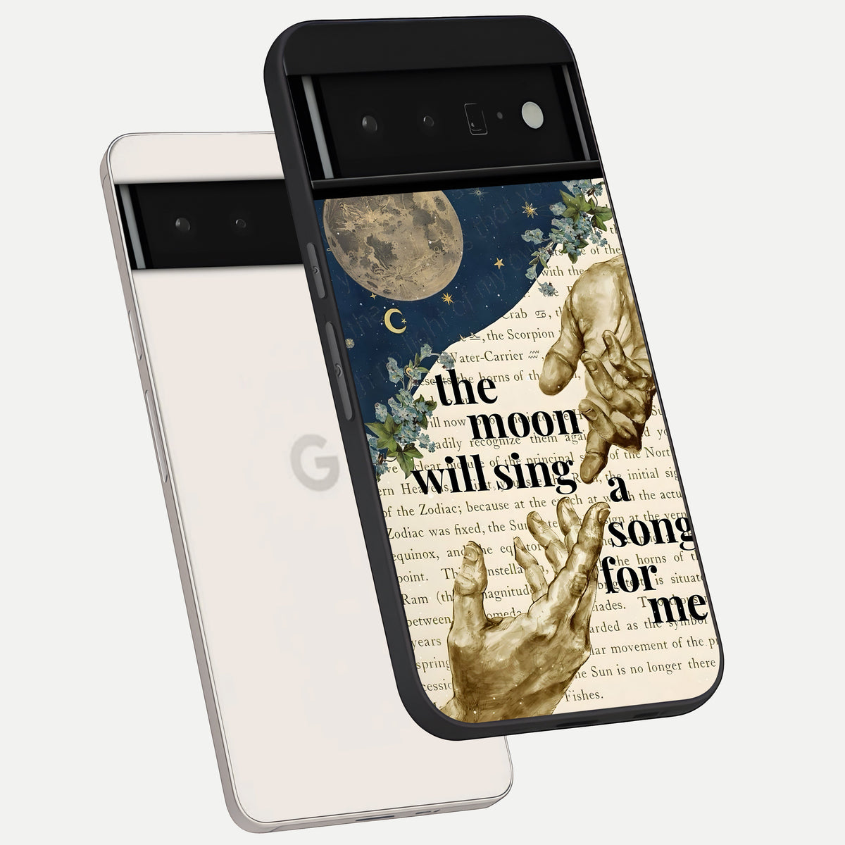  Aesthetic Divine phone case For Google Pixel 6 Pro showing premium glass back cover with detailed artwork