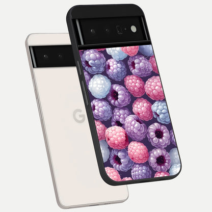  Berry Candy Pop phone case For Google Pixel 6 Pro showing premium glass back cover with detailed artwork
