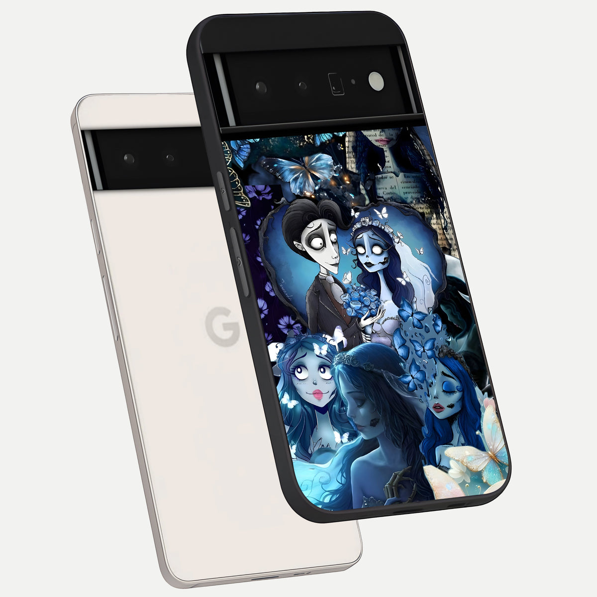 Butterfly Ghost Soul phone case For Google Pixel 6 Pro showing premium glass back cover with detailed artwork