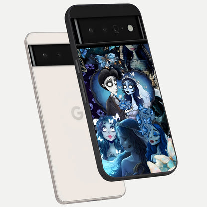  Butterfly Ghost Soul phone case For Google Pixel 6 Pro showing premium glass back cover with detailed artwork