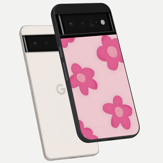  Candy Bloom Dreams phone case For Google Pixel 6 Pro showing premium glass back cover with detailed artwork