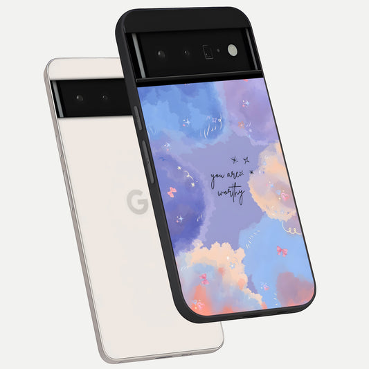  Celestial Cloud Magic phone case For Google Pixel 6 Pro showing premium glass back cover with detailed artwork