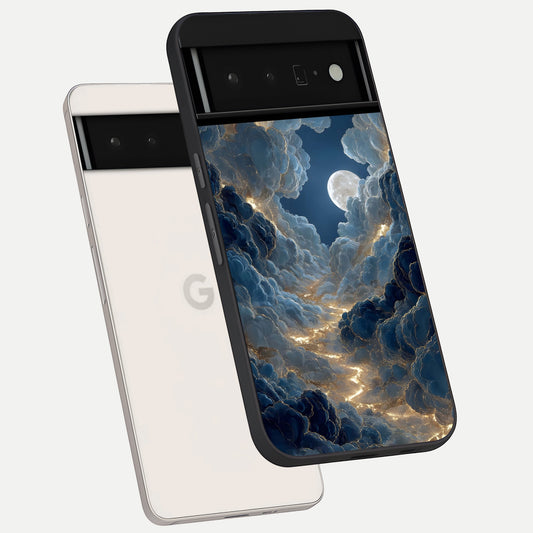  Celestial Cloud Road phone case For Google Pixel 6 Pro showing premium glass back cover with detailed artwork