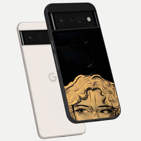  Celestial Gods Plan phone case For Google Pixel 6 Pro showing premium glass back cover with detailed artwork