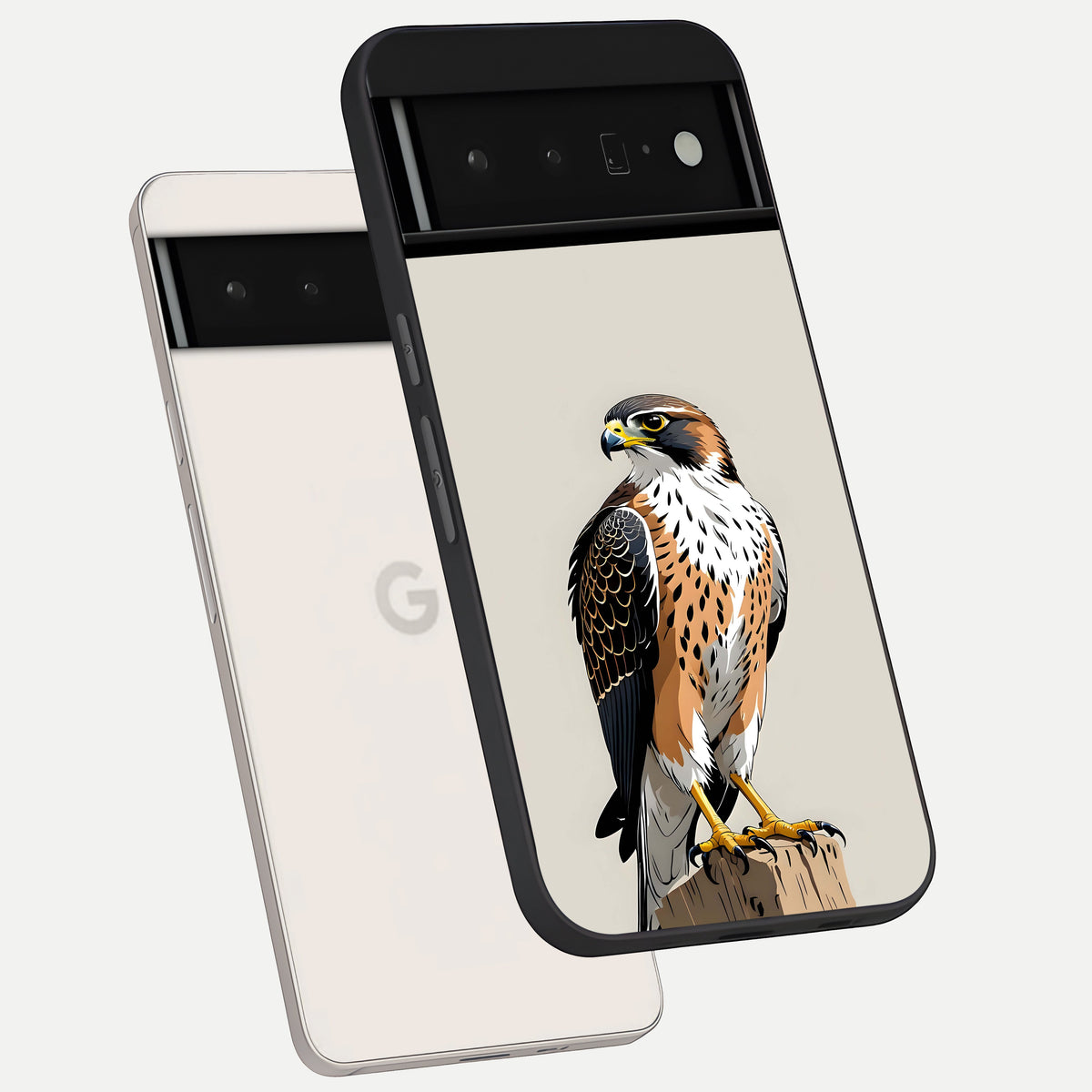  Clever Eagle phone case For Google Pixel 6 Pro showing premium glass back cover with detailed artwork