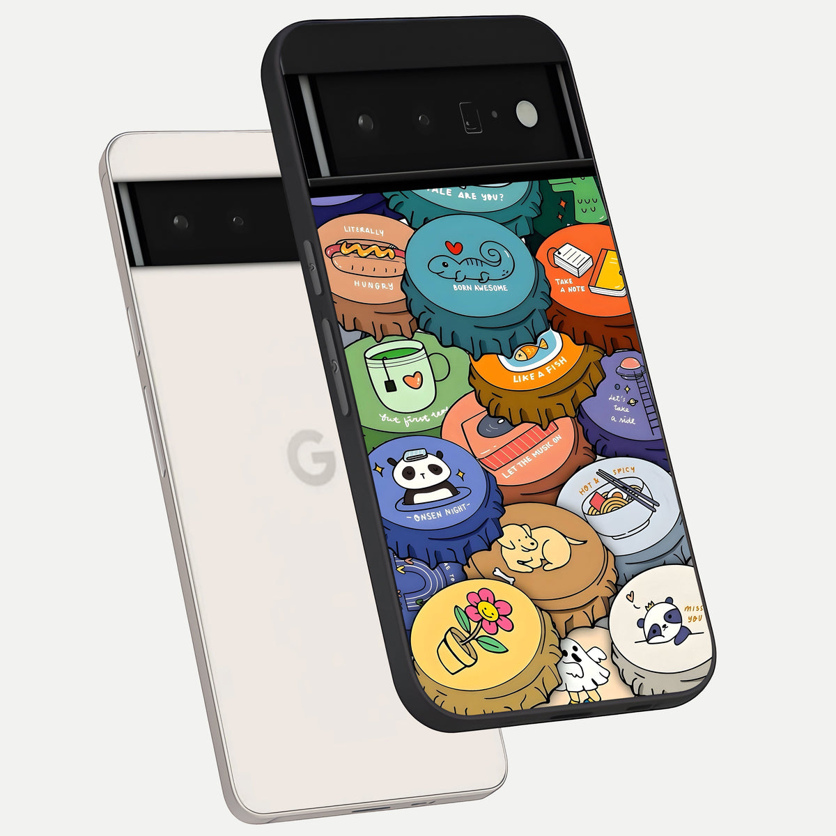  Coins Patterns phone case For Google Pixel 6 Pro showing premium glass back cover with detailed artwork