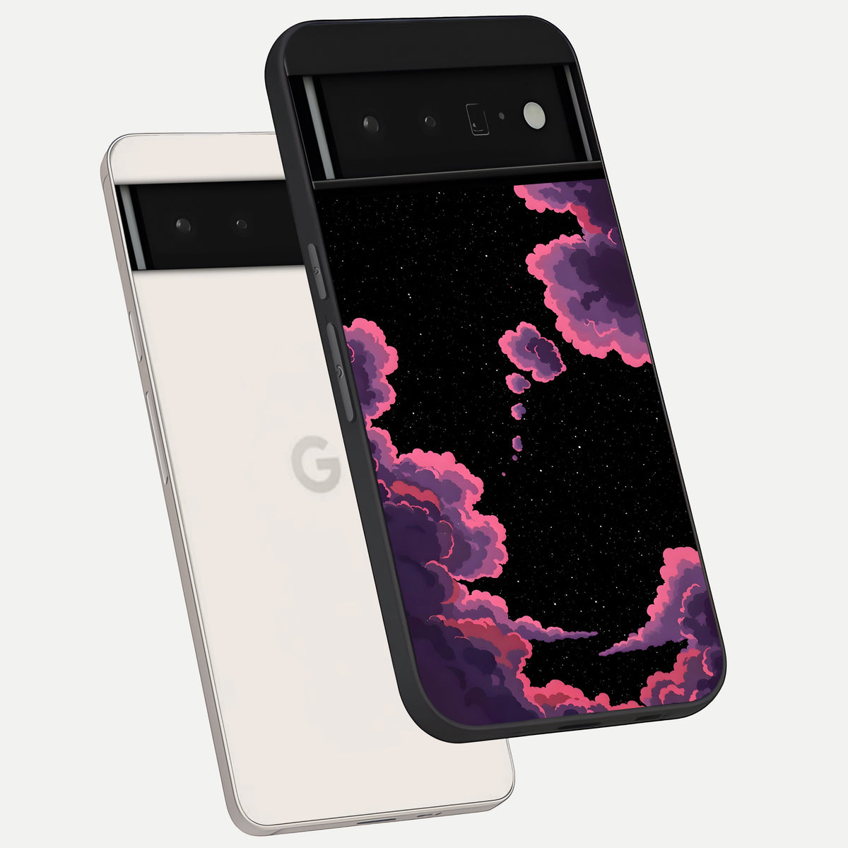  Cosmic Cloud Journey phone case For Google Pixel 6 Pro showing premium glass back cover with detailed artwork